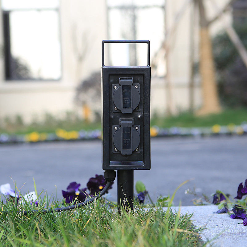 Sockel-Ausgang-Stange 10A AC250V der Gartenc$in-boden Rasen-im Freien Einsteckelektrischen leistung