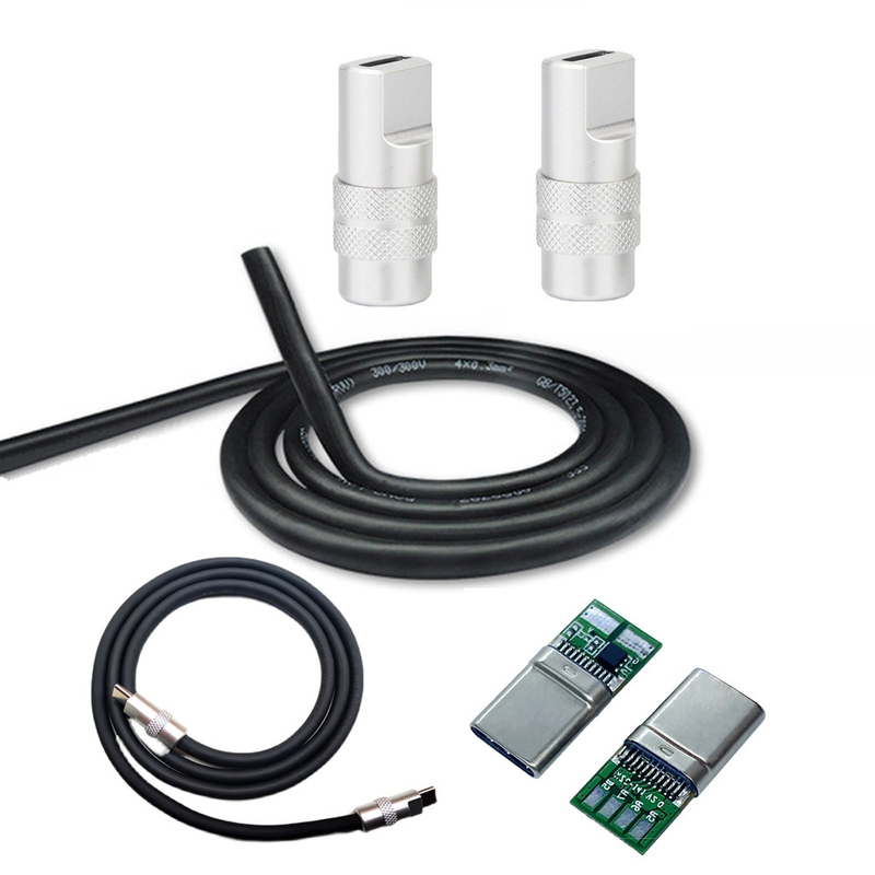 Art c-Gebührenkabel PD 100W DIY-Ausrüstungs-6mm O.D USB-C 3,1 aufladend für Laptop-Tablet-Telefone