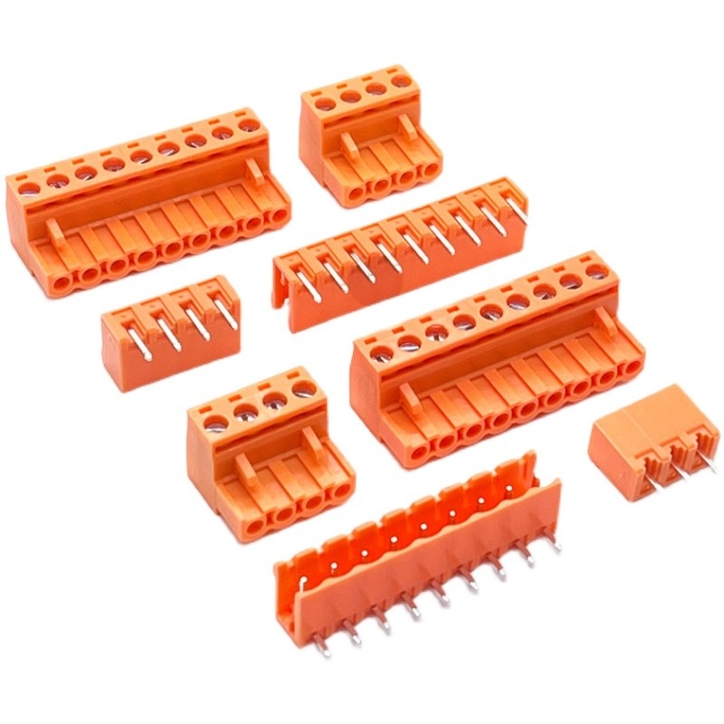 Orange 5.08mm Abstandschraubklemme-Klemmenblock-Stecker + Pin Header Socket pWBs steckbarer