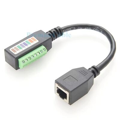 RJ45-Frauen-zu-Solderlos-Terminal-Blockkabel 20 cm für Sicherheits-CCTV-Videolösung
